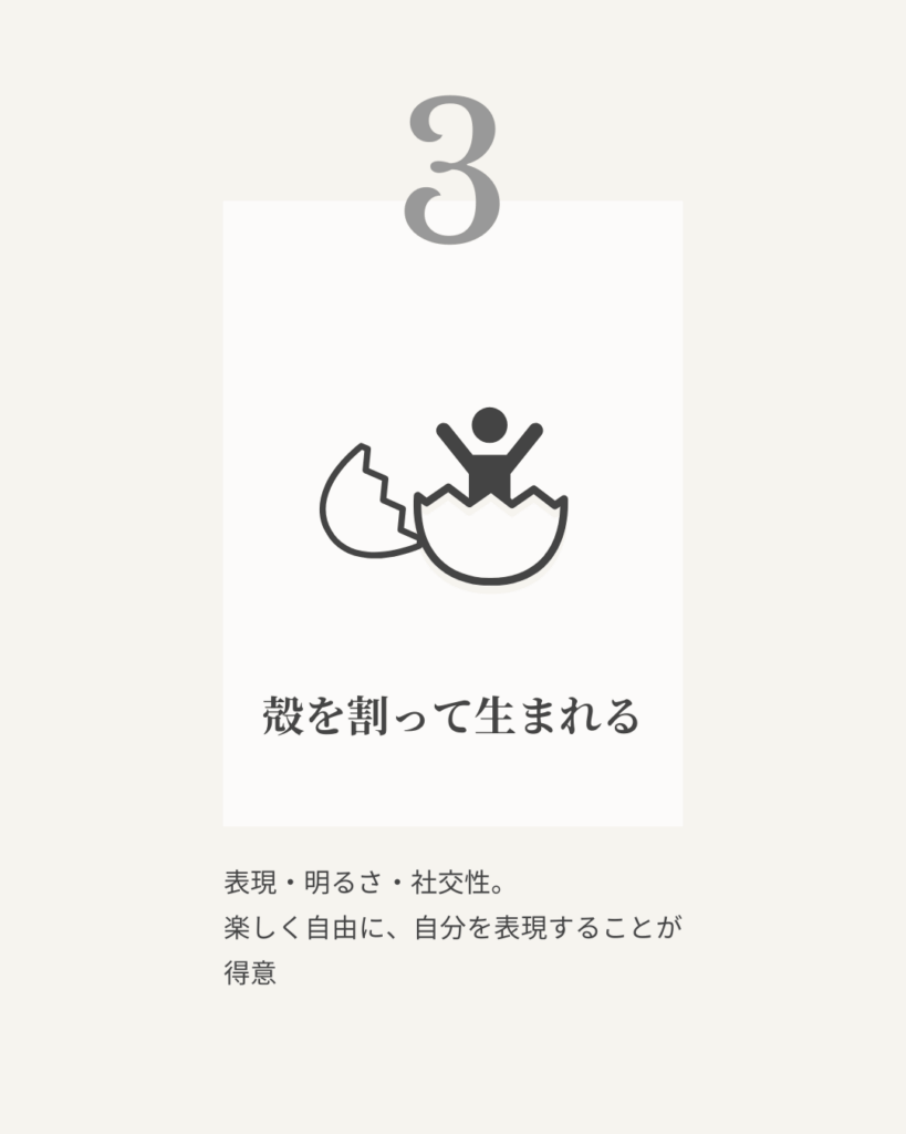 【数秘3】殻を割って生まれる